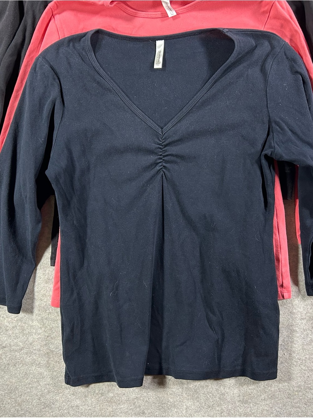 Necessitees 4-piece lot of shirts - black coral